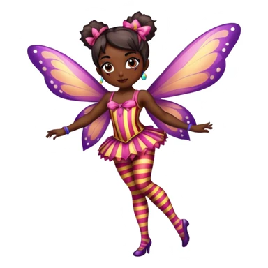 dark circus fairy with striped tights  sticker