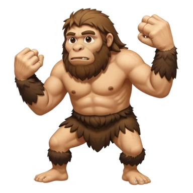 Can you make a emoji of a Neanderthal  with his knuckles dragging on the ground? sticker