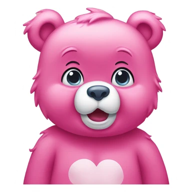 pink Care Bear crying  sticker