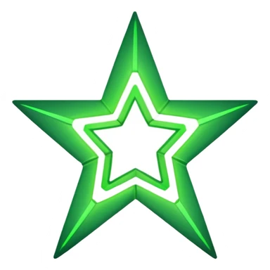 green star outline sticker