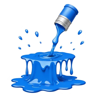 paint splatter, spilled paint, blue color. sticker