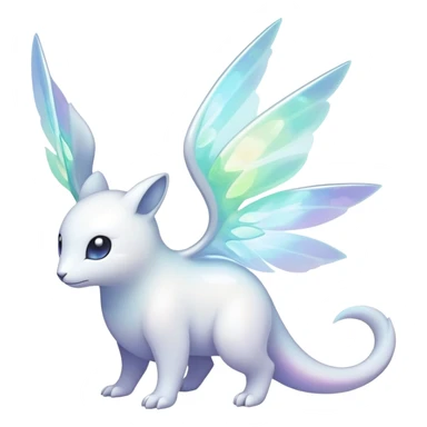  Iridescent white pale light fakemon-creature  sticker