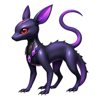 Shiny Edgy Gothic Futuristic Salandit-Umbreon-Espeon-Hybrid (Full body) sticker
