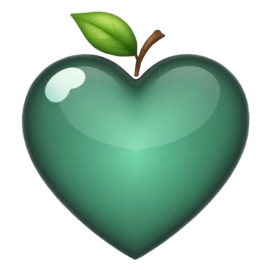 Ein Dunkelgrün Herz sticker