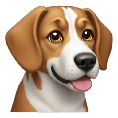 Beagle shepherd mix dog sticker