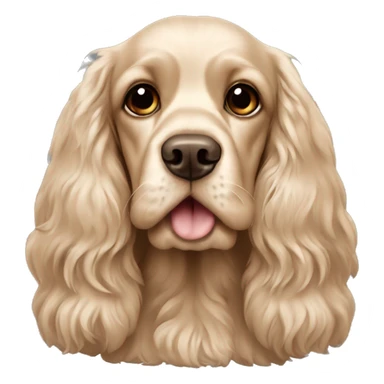 beige English Cocker Spaniel sticker