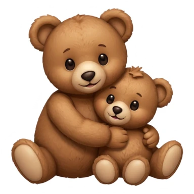 teddy bear hugging another teddy bear, both smiling sticker