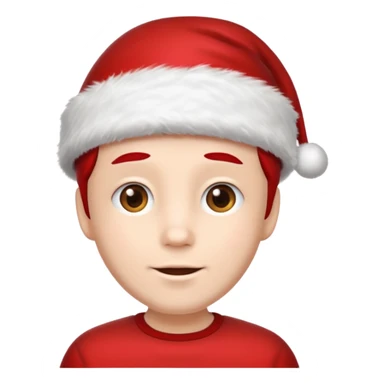santa hat style portrait sticker