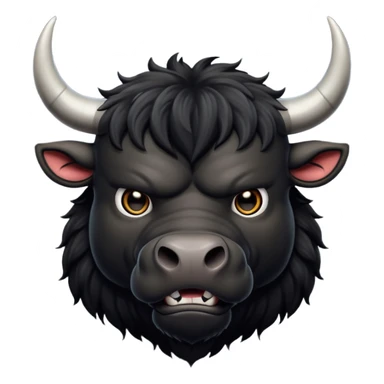 Black bull sticker