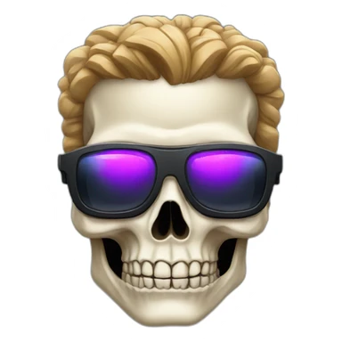 Terminator skull with disguise glasses sticker
