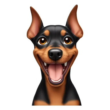 Zverg Pinscher laughs sticker