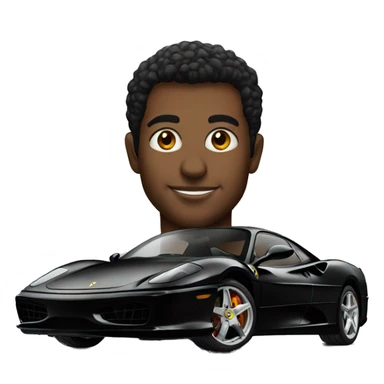 1 black ferrari sticker