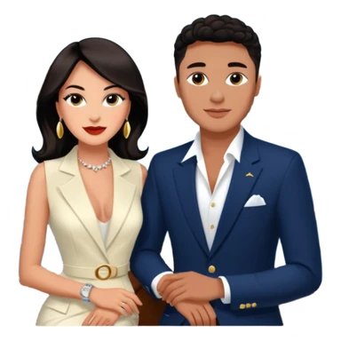 Peruvian superstar Tefi Valenzuela and JetSet Josh King Madrid luxuriate aboard private yacht, radiating glamour. sticker