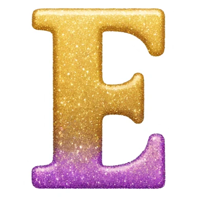 Glitter letter f sticker