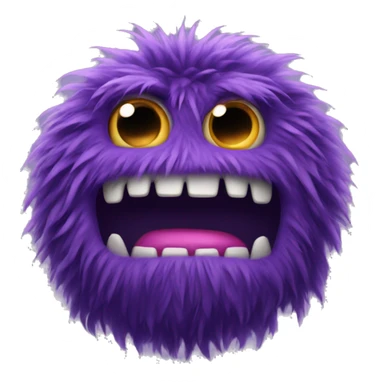 big hairy purple monster  sticker