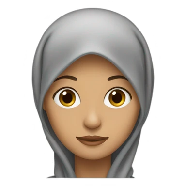 Muslim woman without headscarf sticker