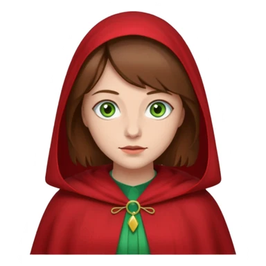 Handmaid woman with brown hair and green eyes sticker