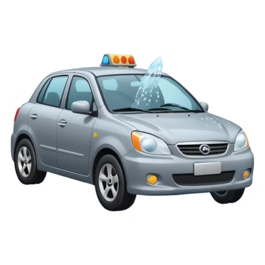 a car shooting water at protests sticker