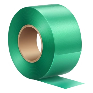 A roll of green adhesive tape sticker