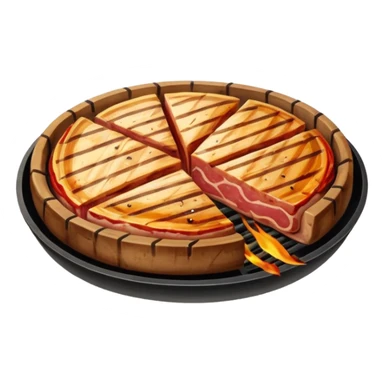 round meat grilled slice sticker