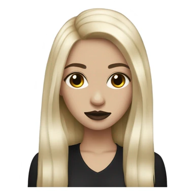 Goth girl with blonde and brown  sticker