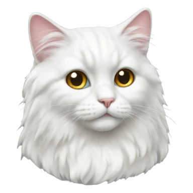 Persa white cat sticker