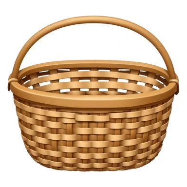 patterned empty wicker basket sticker