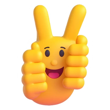 thumbs up emoji, 3D style sticker