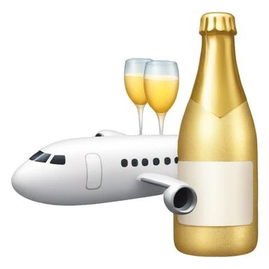  Christening Plane and a bottle of champagne  sticker