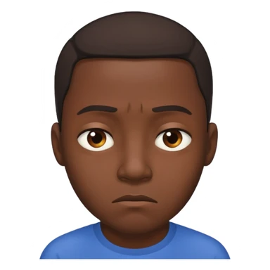 black man having Pity - feeling of sorrow and compassion for another, looking sideways sticker