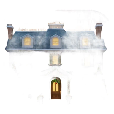 mansion decorated with fancy Christmas lights and lots of Fancy decorations sticker