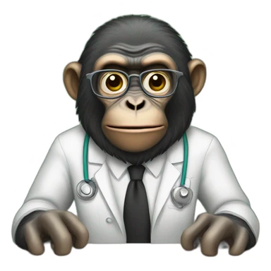 Ape as a biology teacher sticker