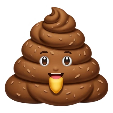 Poop coming out of butt sticker