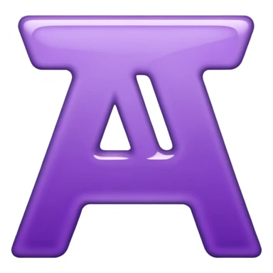 letter a purple sticker