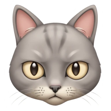 a  cute cat is sad and mad sticker