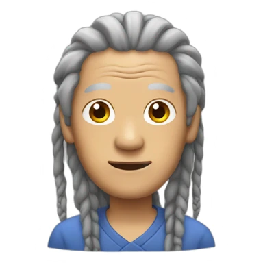 Asian grandad with dreadlocks  sticker