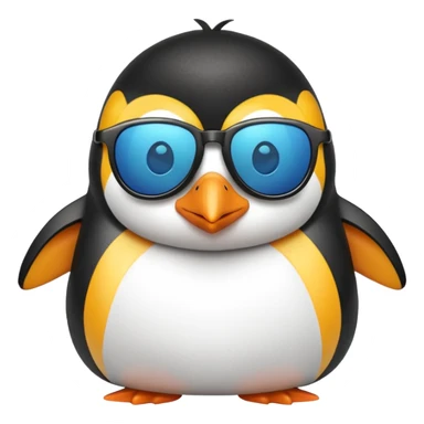 A penguin wearing sunglasses sticker