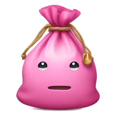 Pink money bag sticker