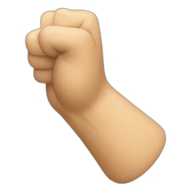 Two thumbs being covered by fists sticker