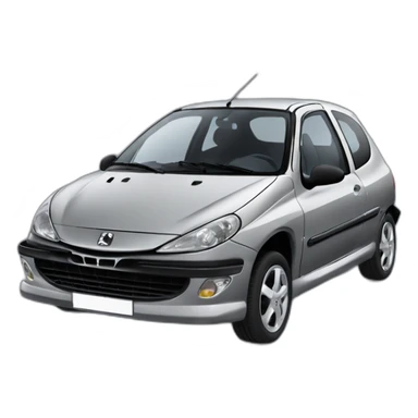 Peugeot 206 plus noire sticker
