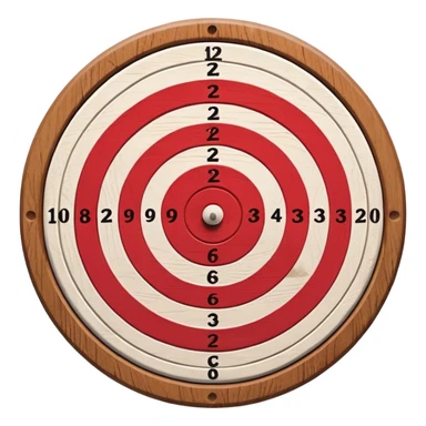 Red-white bullseye target board sticker