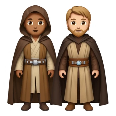 I can't star wars Style Emoji with Obi-Wan that Standing in Front of Anakin And Anakin Is Cut at half  sticker