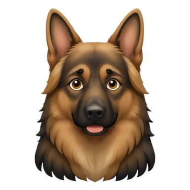 Long haired German shepherd sticker