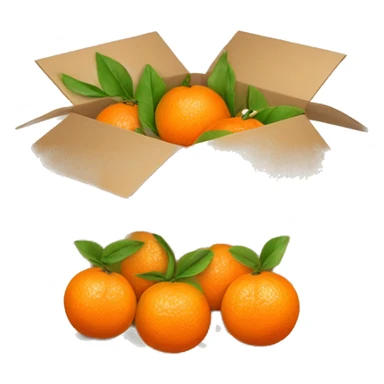 Box with clementines  sticker