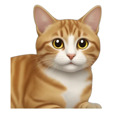 Un chat avec des chaton  sticker