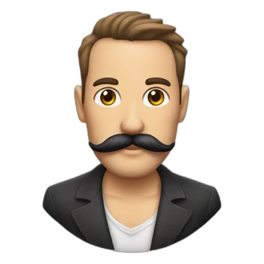 tatuador con boina y bigote  sticker