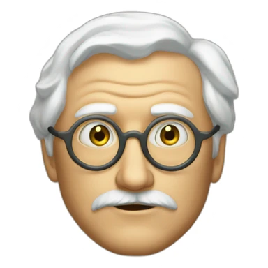 carl jung zany face sticker
