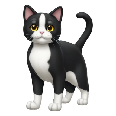 Tuxedo Cat Breed Full Body sticker