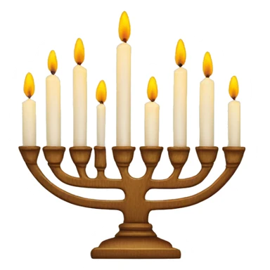 Menorah with 9 candles  sticker