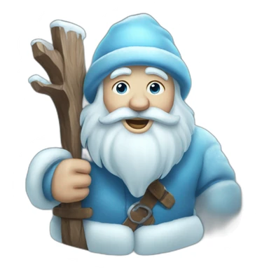 cool Father Frost Rock sign sticker